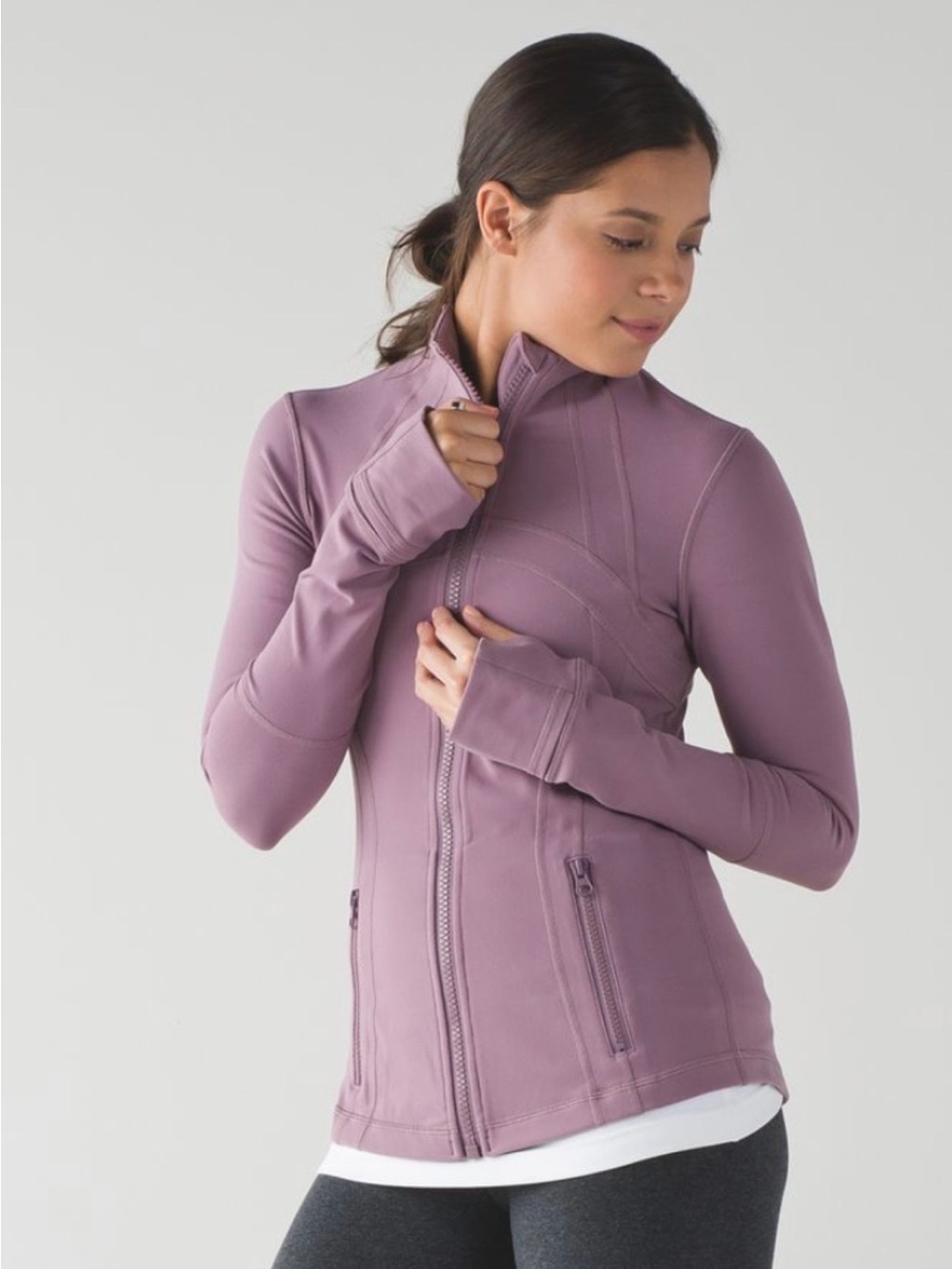 Lululemon Define Rose Mauve Fitted Zip Jacket